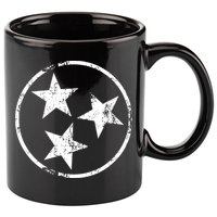 3 Star Tn Flag Graphic White Distressed Tennessee State Flag 11oz C Handle Ceramic Mug