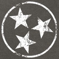 3 Star Tn Flag Graphic White Distressed Tennessee State Flag Cotton Canvas Backpack