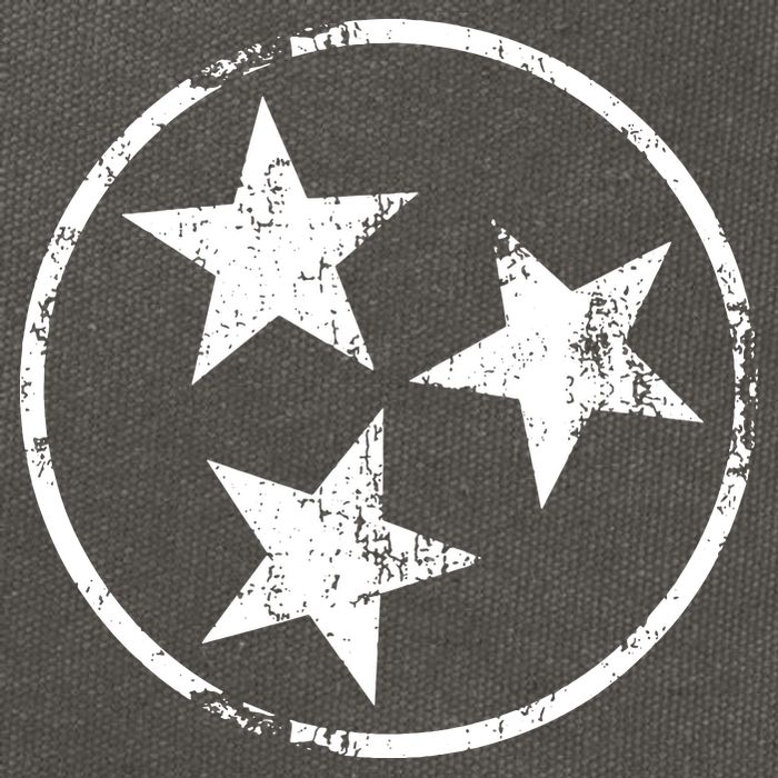 3 Star Tn Flag Graphic White Distressed Tennessee State Flag Cotton Canvas Backpack