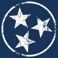 3 Star Tn Flag Graphic White Distressed Tennessee State Flag Drawstring Bag