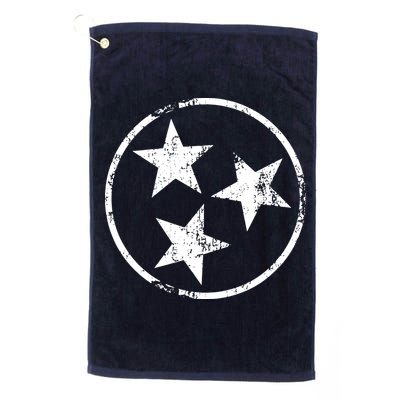 3 Star Tn Flag Graphic White Distressed Tennessee State Flag Golf Towel