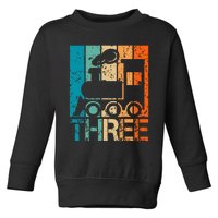 3rd Train Birthday 3 Year Old 3yr Birthday Train Toddler Sweatshirt