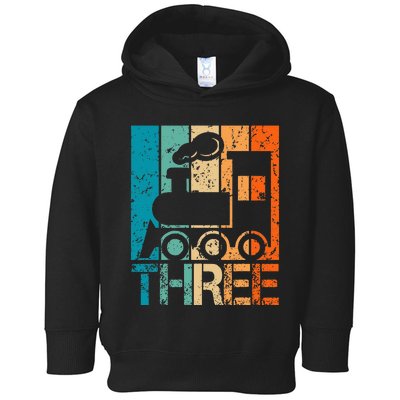 3rd Train Birthday 3 Year Old 3yr Birthday Train Toddler Hoodie