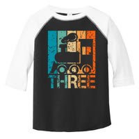 3rd Train Birthday 3 Year Old 3yr Birthday Train Toddler Fine Jersey T-Shirt