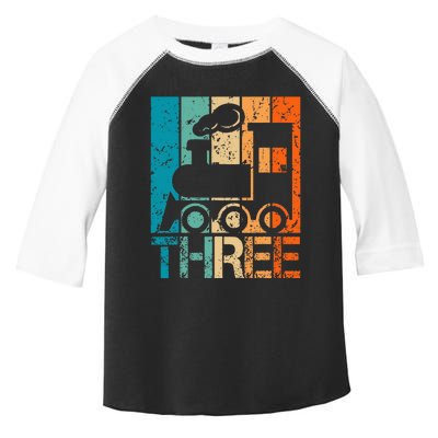 3rd Train Birthday 3 Year Old 3yr Birthday Train Toddler Fine Jersey T-Shirt