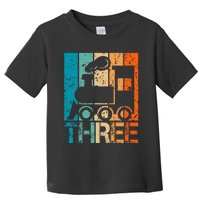 3rd Train Birthday 3 Year Old 3yr Birthday Train Toddler T-Shirt