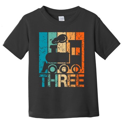 3rd Train Birthday 3 Year Old 3yr Birthday Train Toddler T-Shirt