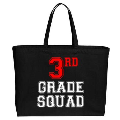 3RD Third Grade Squad Back To School Teacher Gift Cotton Canvas Jumbo Tote