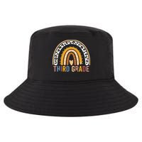3rd Third Grade Teacher Cute Leopard Rainbow To School Cool Comfort Performance Bucket Hat