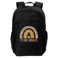 3rd Third Grade Teacher Cute Leopard Rainbow To School Backpack