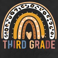 3rd Third Grade Teacher Cute Leopard Rainbow To School Hat
