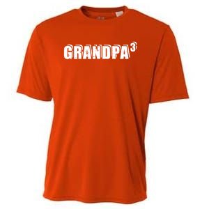 3rd Third Time Grandpa Of 3 Cute Gift Cooling Performance Crew T-Shirt