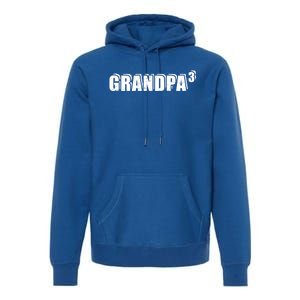 3rd Third Time Grandpa Of 3 Cute Gift Premium Hoodie