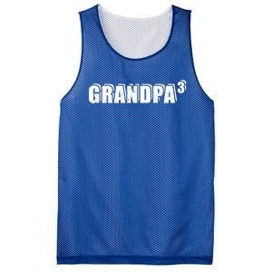 3rd Third Time Grandpa Of 3 Cute Gift Mesh Reversible Basketball Jersey Tank