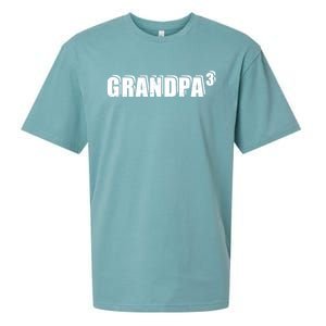 3rd Third Time Grandpa Of 3 Cute Gift Sueded Cloud Jersey T-Shirt