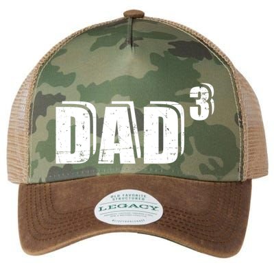 3rd Third Time Dad Father Of 3 Announcet Gift Legacy Tie Dye Trucker Hat