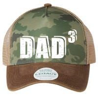 3rd Third Time Dad Father Of 3 Announcet Gift Legacy Tie Dye Trucker Hat