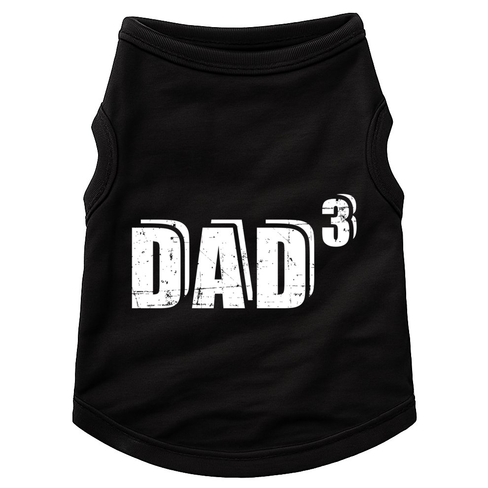 3rd Third Time Dad Father Of 3 Announcet Gift Doggie Tank