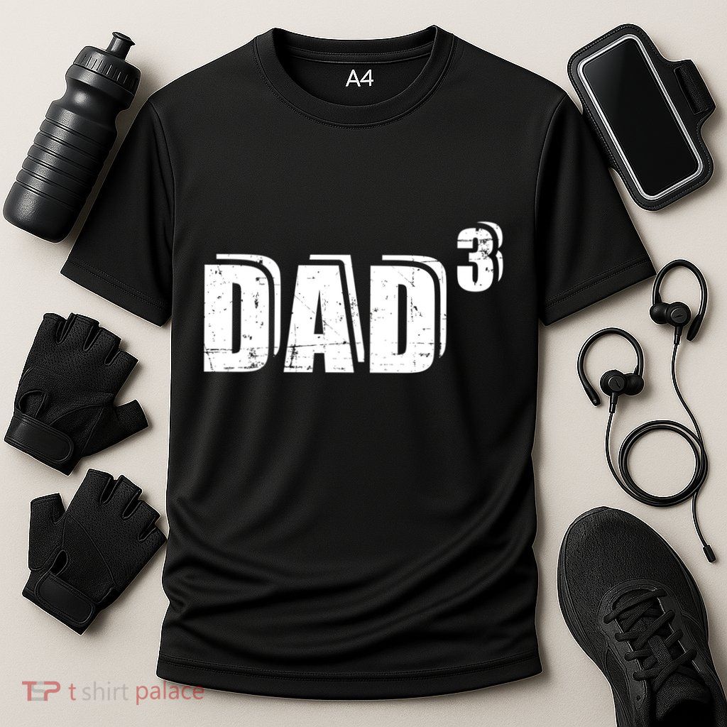 3rd Third Time Dad Father Of 3 Announcet Gift Performance Shirt