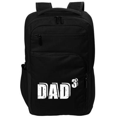 3rd Third Time Dad Father Of 3 Announcet Gift Impact Tech Backpack