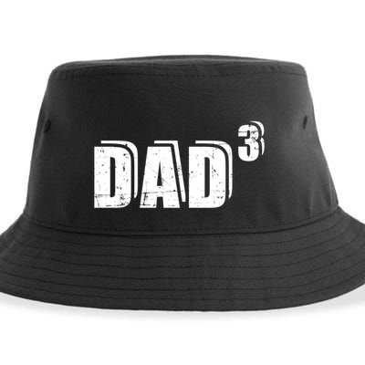 3rd Third Time Dad Father Of 3 Announcet Gift Sustainable Bucket Hat