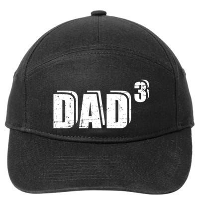 3rd Third Time Dad Father Of 3 Announcet Gift 7-Panel Snapback Hat