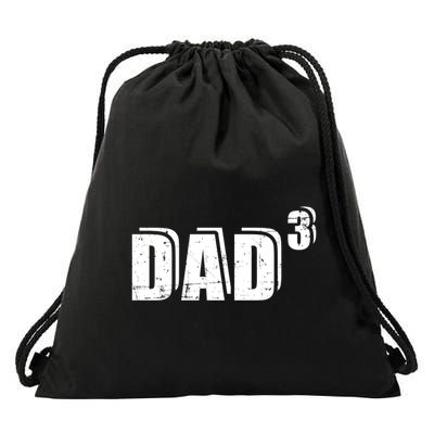 3rd Third Time Dad Father Of 3 Announcet Gift Drawstring Bag
