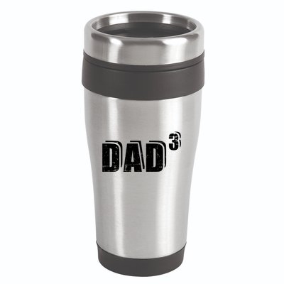 3rd Third Time Dad Father Of 3 Announcet Gift 16oz Travel Tumbler