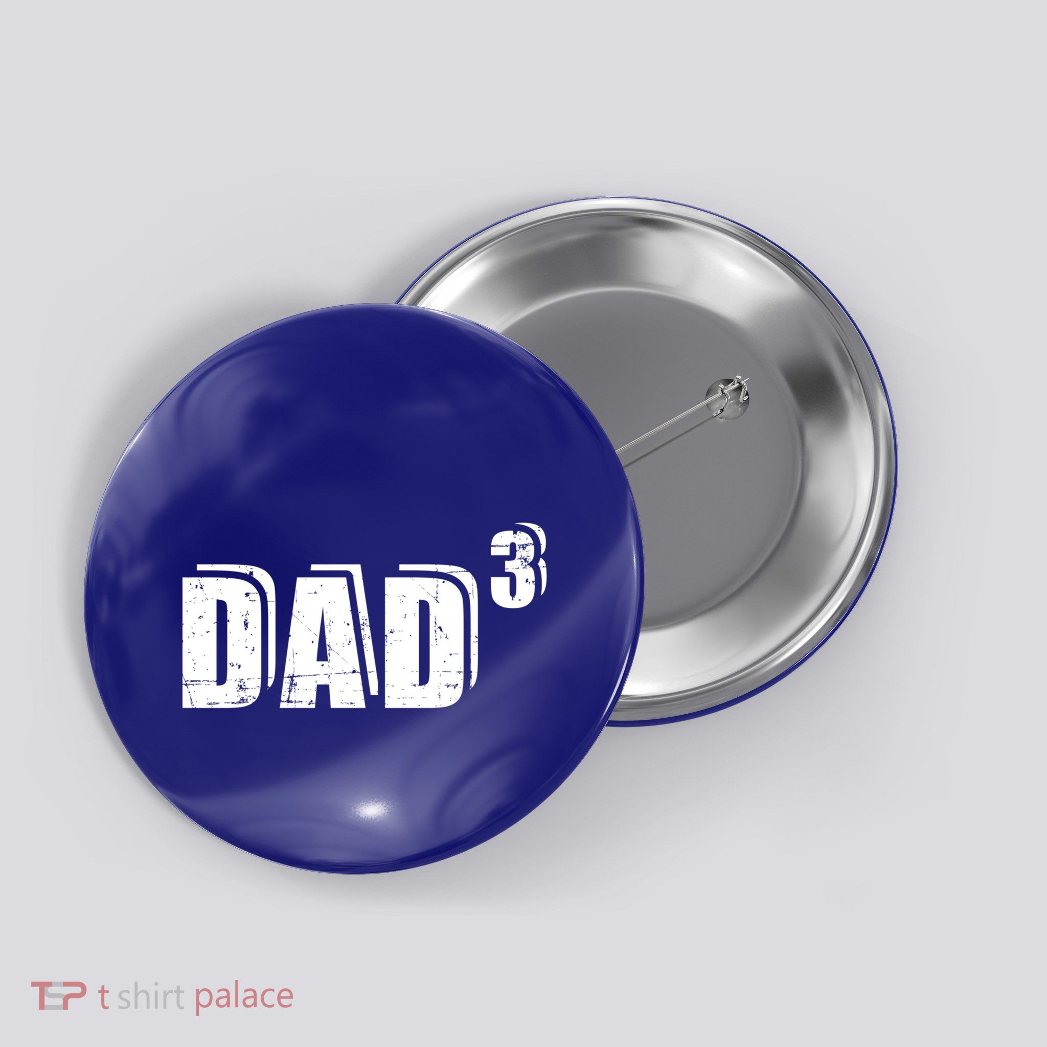 3rd Third Time Dad Father Of 3 Announcet Gift Button