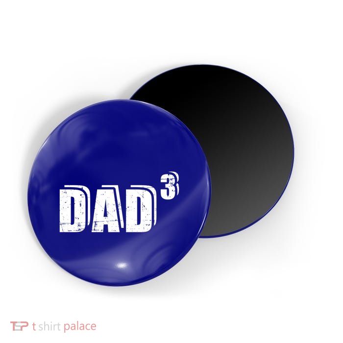 3rd Third Time Dad Father Of 3 Announcet Gift Magnet