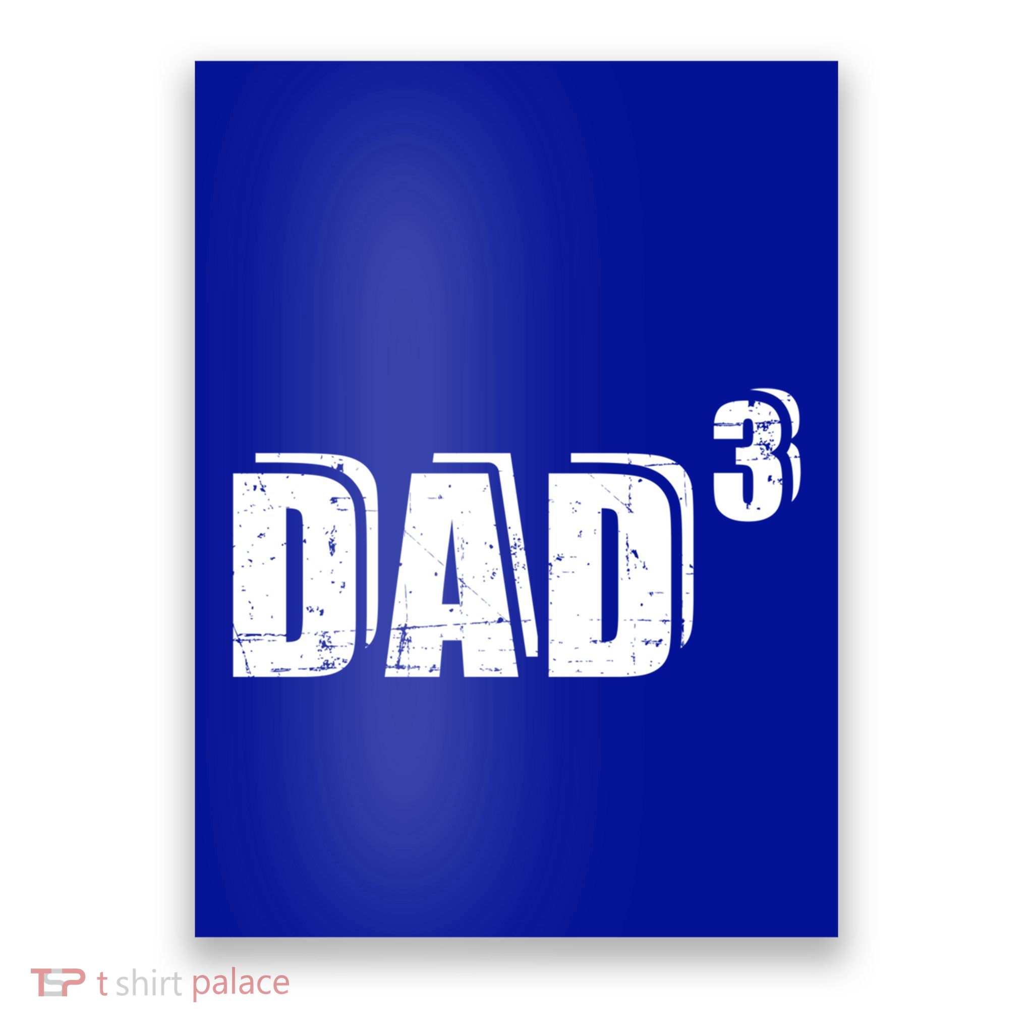3rd Third Time Dad Father Of 3 Announcet Gift Poster