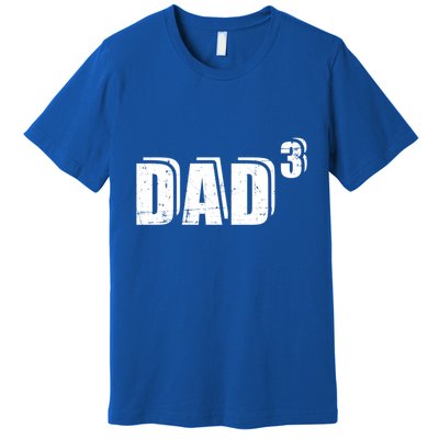 3rd Third Time Dad Father Of 3 Announcet Gift Premium T-Shirt