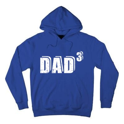 3rd Third Time Dad Father Of 3 Announcet Gift Tall Hoodie