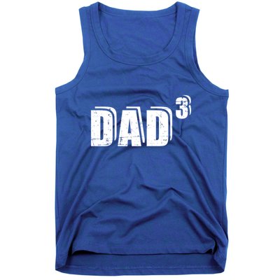 3rd Third Time Dad Father Of 3 Announcet Gift Tank Top