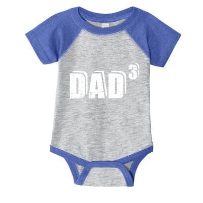 3rd Third Time Dad Father Of 3 Announcet Gift Infant Baby Jersey Bodysuit