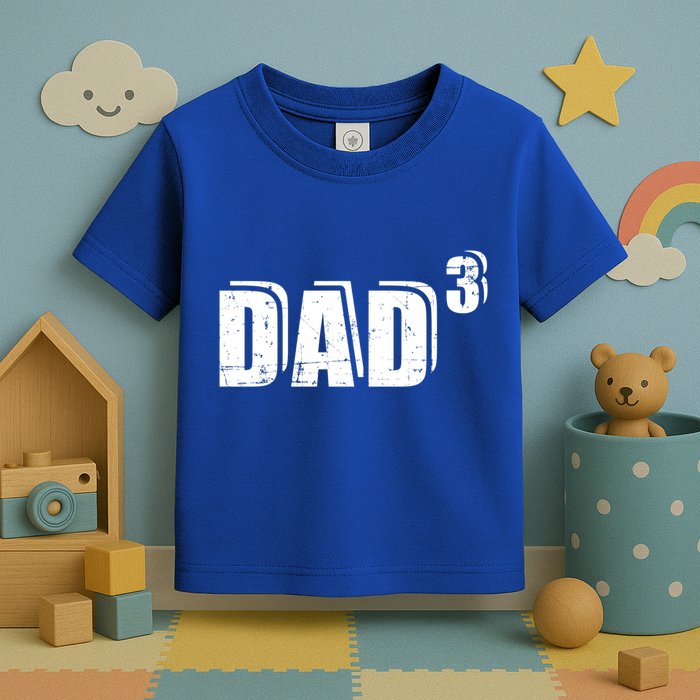 3rd Third Time Dad Father Of 3 Announcet Gift Toddler T-Shirt