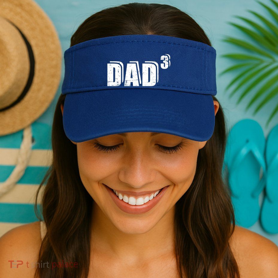 3rd Third Time Dad Father Of 3 Announcet Gift Visor