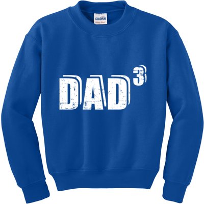 3rd Third Time Dad Father Of 3 Announcet Gift Kids Sweatshirt