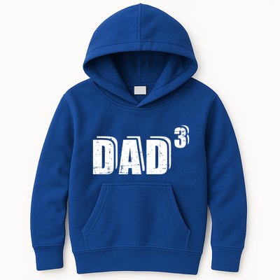 3rd Third Time Dad Father Of 3 Announcet Gift Kids Hoodie