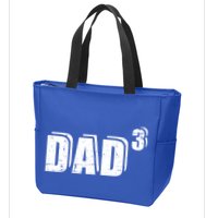 3rd Third Time Dad Father Of 3 Announcet Gift Zip Tote Bag