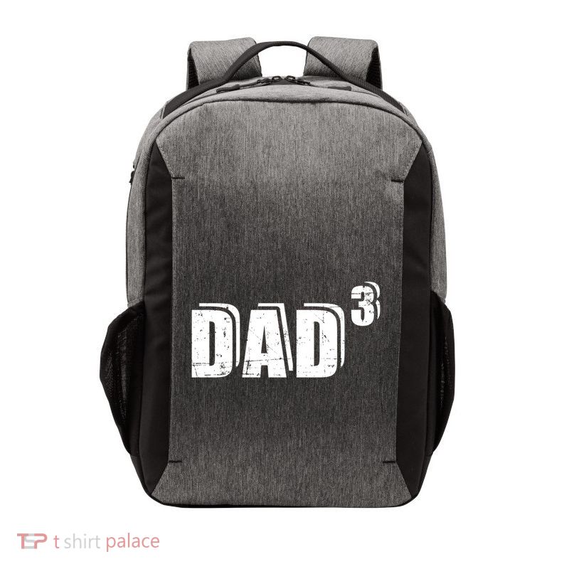 3rd Third Time Dad Father Of 3 Announcet Gift Vector Backpack