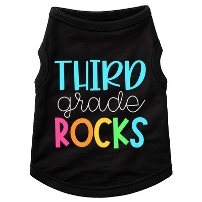 3rd Teacher Team Third Grade Rocks First Day Of Back To School Doggie Tank