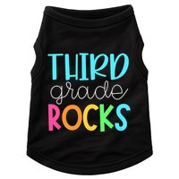 3rd Teacher Team Third Grade Rocks First Day Of Back To School Doggie Tank
