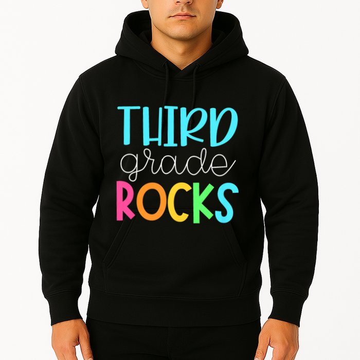 3rd Teacher Team Third Grade Rocks First Day Of Back To School Hoodie