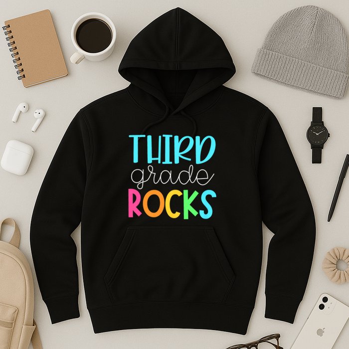 3rd Teacher Team Third Grade Rocks First Day Of Back To School Hoodie