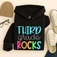 3rd Teacher Team Third Grade Rocks First Day Of Back To School Hoodie
