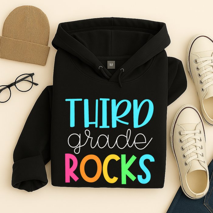 3rd Teacher Team Third Grade Rocks First Day Of Back To School Hoodie