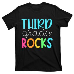 3rd Teacher Team Third Grade Rocks First Day Of Back To School T-Shirt