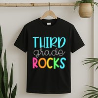 3rd Teacher Team Third Grade Rocks First Day Of Back To School T-Shirt
