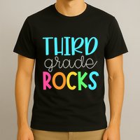 3rd Teacher Team Third Grade Rocks First Day Of Back To School T-Shirt